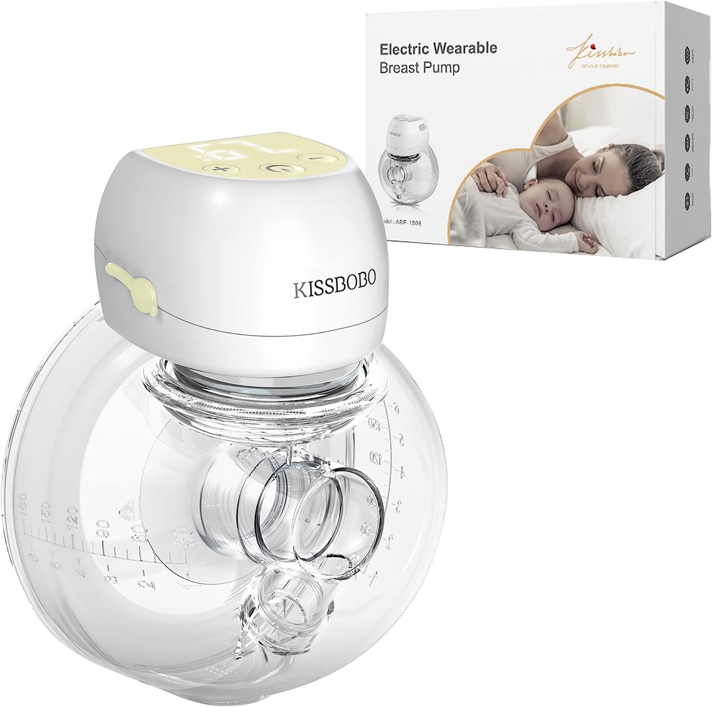 Breast Pumps Electric, Wearable Hands Free Automatic Breast Pump Portable, 2 Modes & 9 Levels with LCD Display, Low Noise Rechargeable Painless Wireless Breasts Pump Milk with 21mm/24mm Flanges